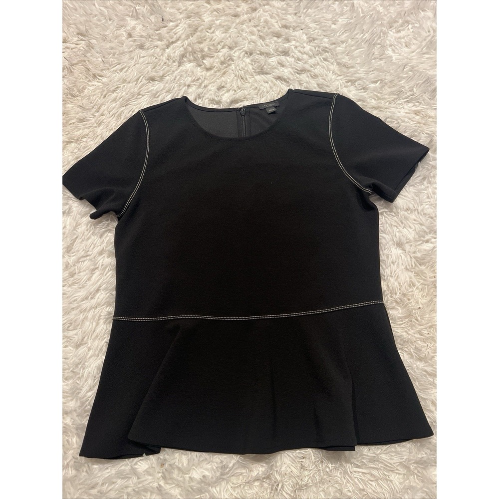 Women's Ann Taylor Factory Black Blouse Shirt Size Medium
